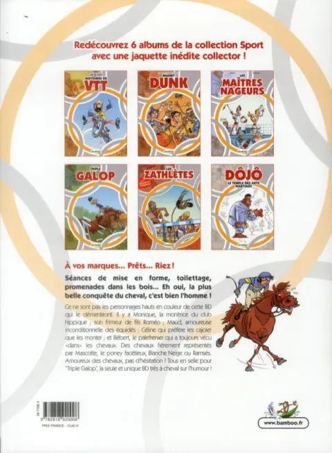 Verso de l'album Triple galop Tome 1