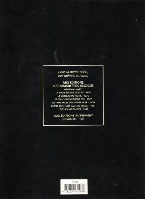 Verso de l'album Le Vaisseau de pierre