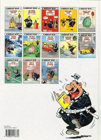 Verso de l'album L'Agent 212 Tome 13 Un flic flanche