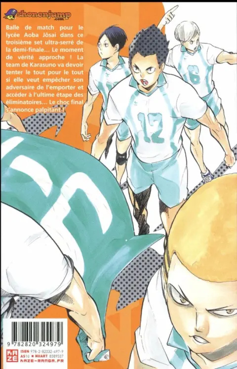 Verso de l'album Haikyu !! Les As du Volley 17