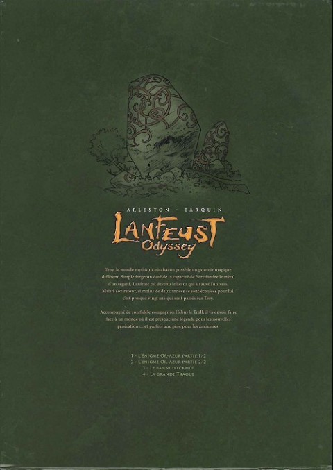 Verso de l'album Lanfeust Odyssey Premiers cycles