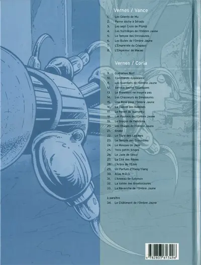 Verso de l'album Bob Morane Tome 52 La revanche de l'Ombre Jaune