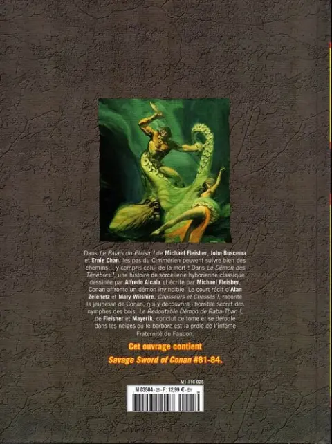 Verso de l'album The Savage Sword of Conan - La Collection Tome 25 Le palais du plaisir !