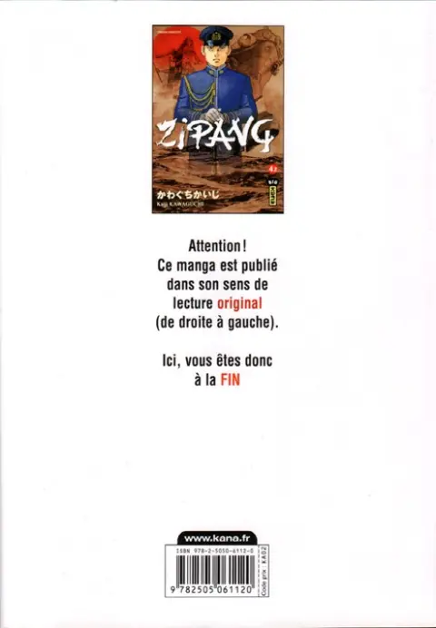 Verso de l'album Zipang 42