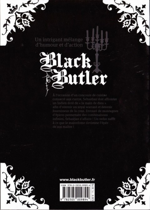 Verso de l'album Black Butler 5 Black Sushiya