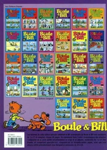 Verso de l'album Boule & Bill Tome 4