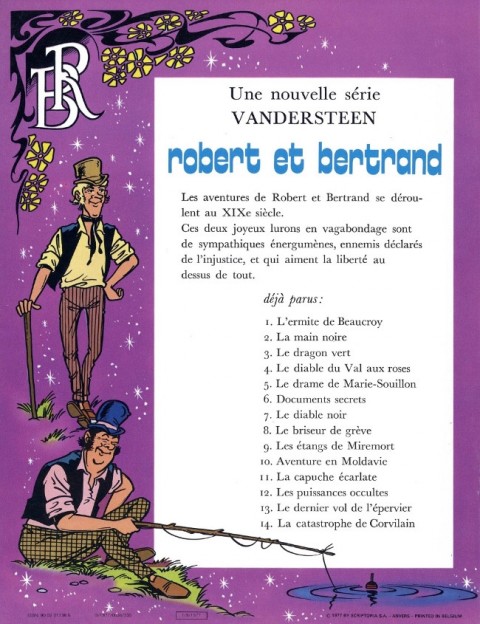 Verso de l'album Robert et Bertrand Tome 14 La catastrophe de Corvilain