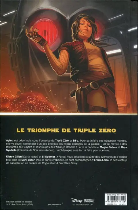 Verso de l'album Star Wars - Docteur Aphra Tome 3 Hiérarchisation