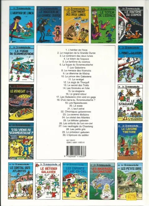 Verso de l'album Le Scrameustache Tome 17 Les galaxiens s'en vont en gags
