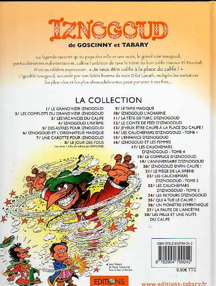 Verso de l'album Iznogoud Tome 12 Le conte de fées d'iznogoud