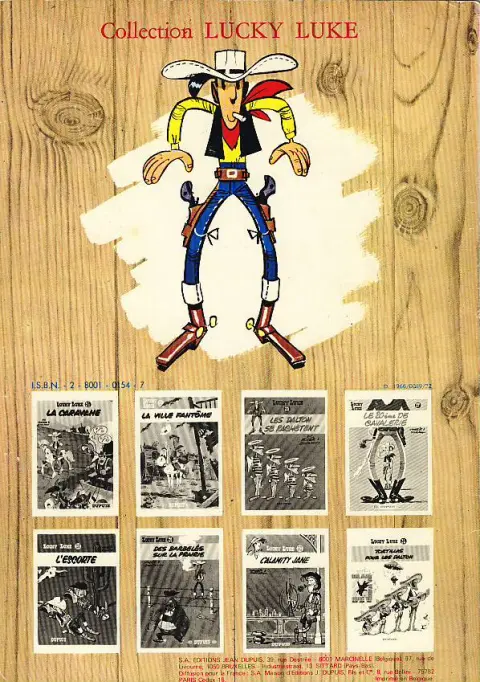 Verso de l'album Lucky Luke Tome 15 L'évasion des dalton