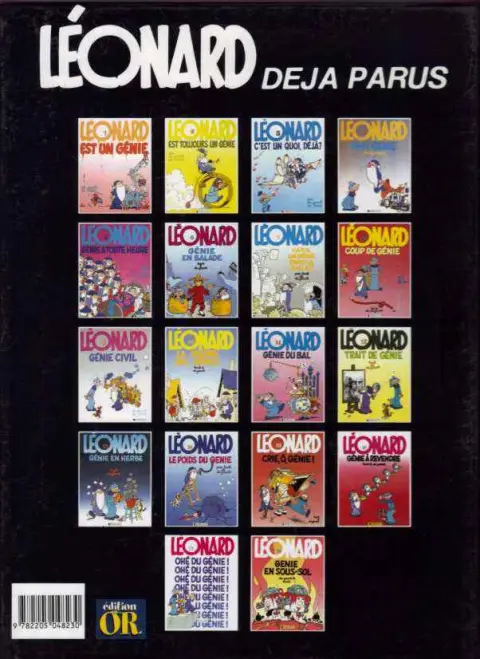 Verso de l'album Léonard Tome 18 Génie en sous-sol