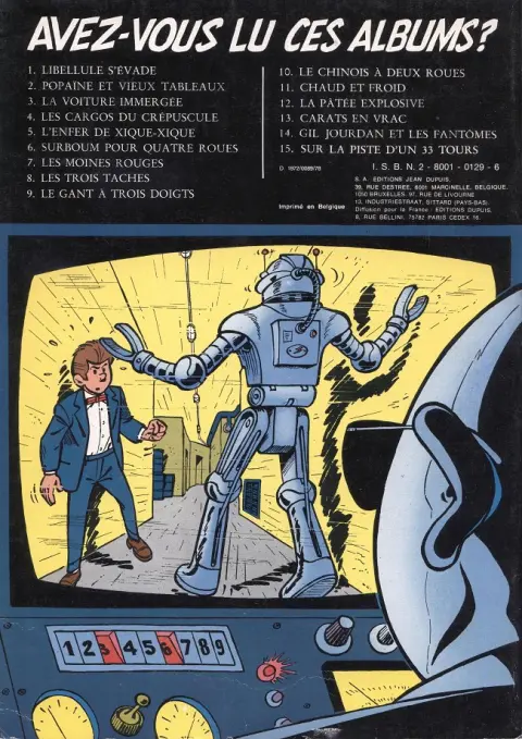Verso de l'album Gil Jourdan Tome 14 Gil jourdan et les fantômes