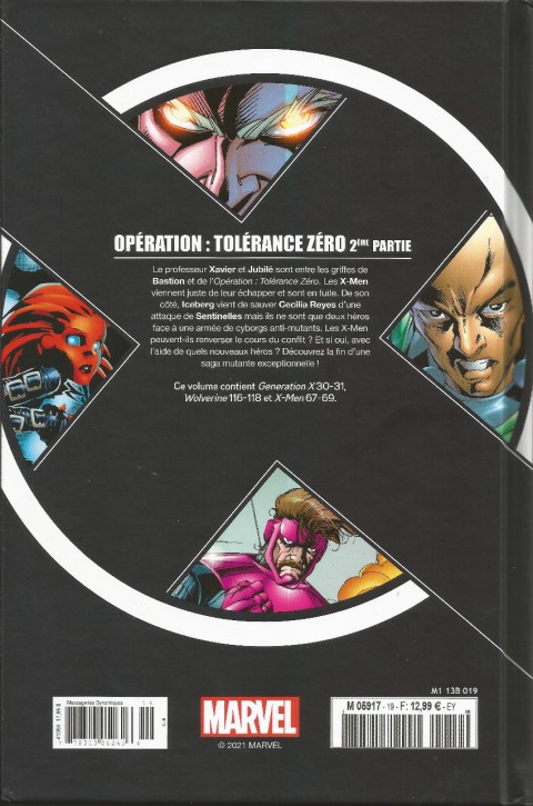 Verso de l'album X-Men - La Collection Mutante Tome 19 Opération : Tolérance Zéro 2ème Partie