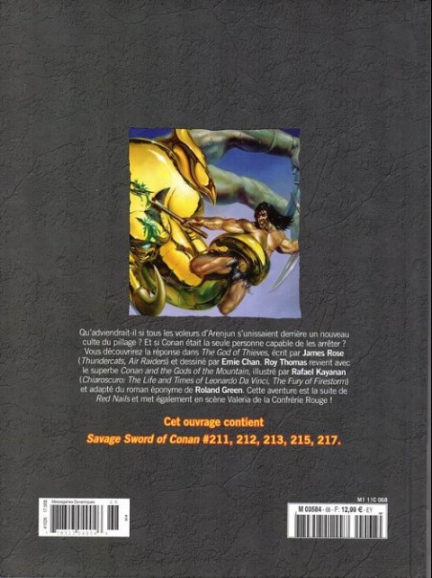 Verso de l'album The Savage Sword of Conan - La Collection Tome 68 Conan et les dieux de la montagne