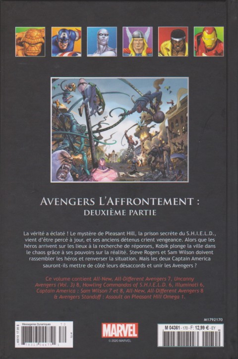 Verso de l'album Marvel Comics - La collection Tome 170 Avengers l'Affrontement : Deuxième Partie