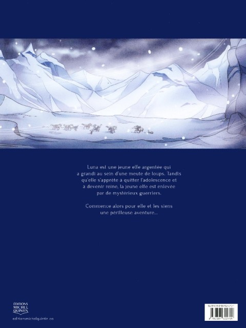 Verso de l'album Luna, elfe de lune Tome 1 Les loups de glace