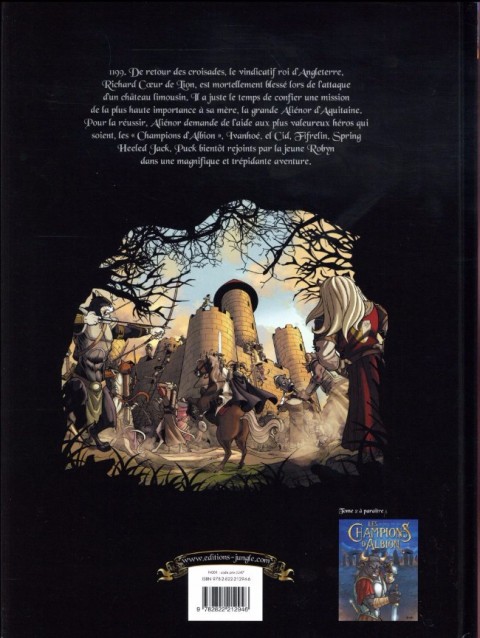 Verso de l'album Les Champions d'Albion Tome 1 Le pacte de Stonehenge