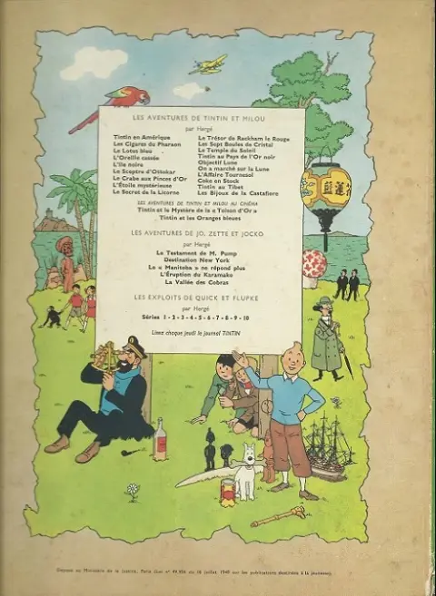 Verso de l'album Tintin Tome 17 On a marché sur la Lune