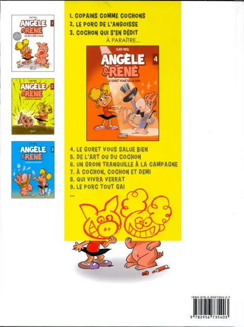 Verso de l'album Angèle & René Tome 3 Cochon qui s'en dédit