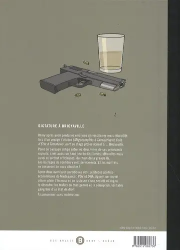 Verso de l'album Mégacomplots à Tananarive Tome 3 Dictature à Brickaville