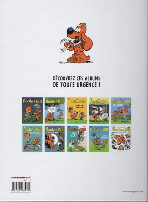 Verso de l'album Boule & Bill Tome 34 Un amour de cocker