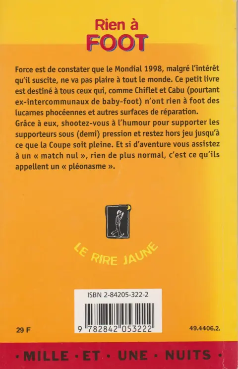 Verso de l'album Rien à foot