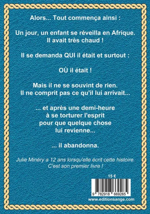 Verso de l'album Le chevalier des sables