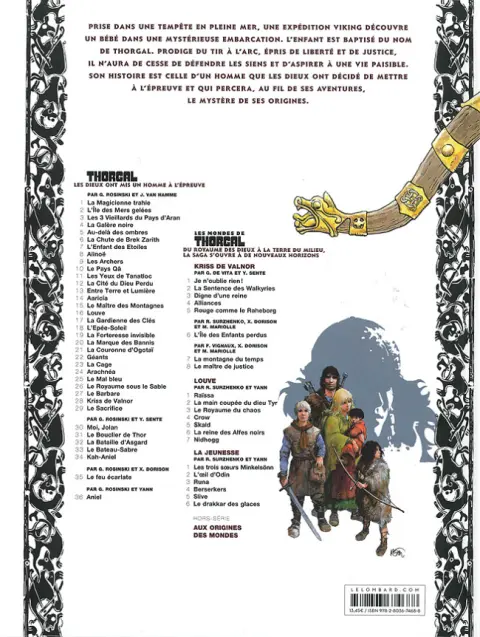 Verso de l'album Thorgal Tome 36 Aniel