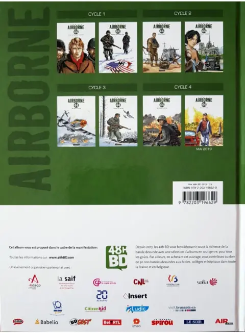 Verso de l'album Airborne 44 Tome 1 Là où tombent les hommes
