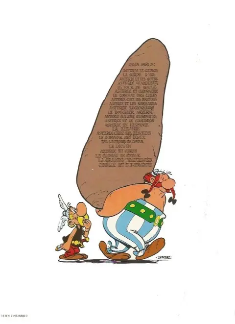 Verso de l'album Astérix Tome 17 Le domaine des dieux