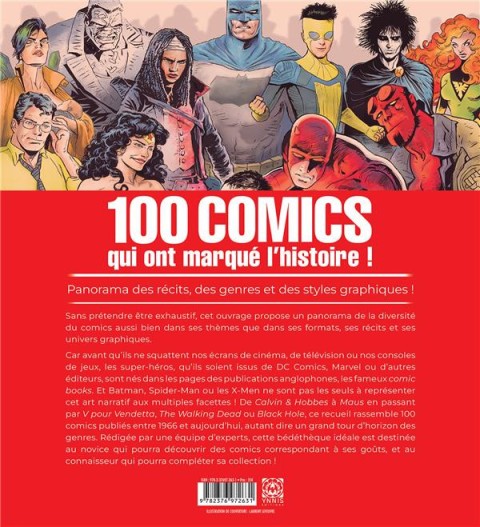 Verso de l'album 100 comics qui ont marqué l'histoire !