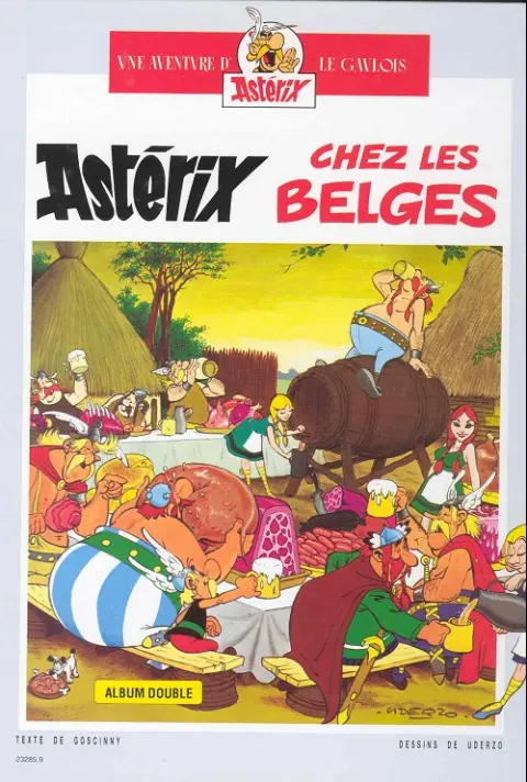 Verso de l'album Astérix Tomes 23 et 24 Obélix et compagnie / Astérix chez les Belges