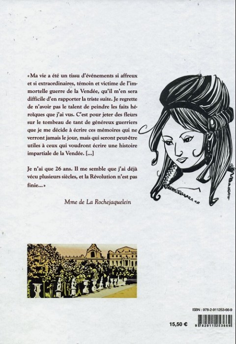 Verso de l'album Victorine, une enfance à Versailles