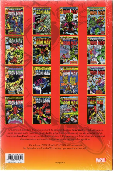 Verso de l'album Iron Man - L'Intégrale Tome 13 1979-1981