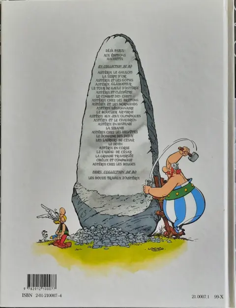 Verso de l'album Astérix Tome 7 Le combat des chefs