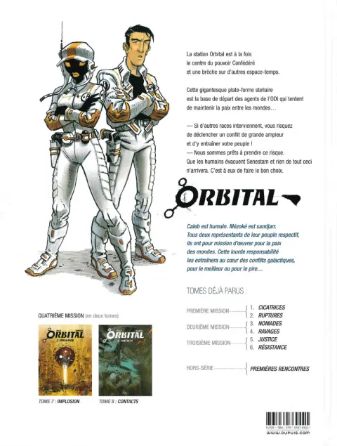 Verso de l'album Orbital Tome 2 Ruptures