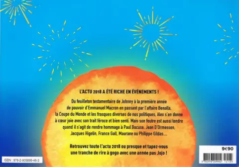Verso de l'album Alex - Dessins de presse Une année d'actu pas Jojo! - 2018 en 100 dessins