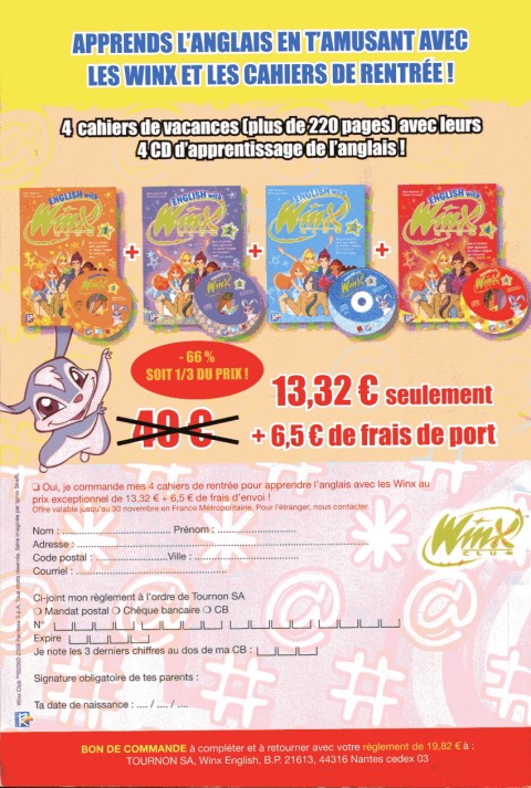 Verso de l'album Winx Club Tome 28 Un amour de sorcière