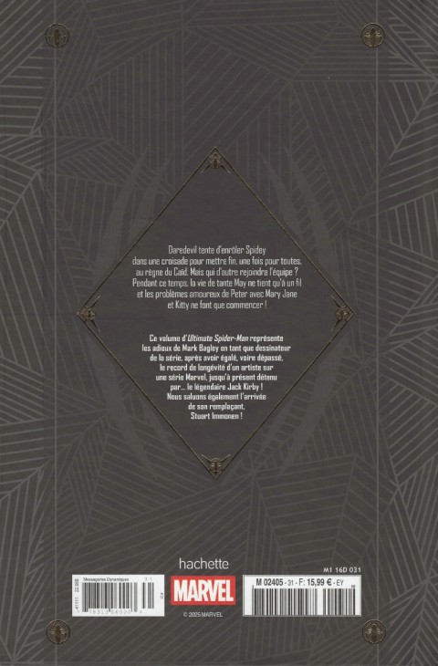 Verso de l'album Marvel Ultimate 31 Guerriers