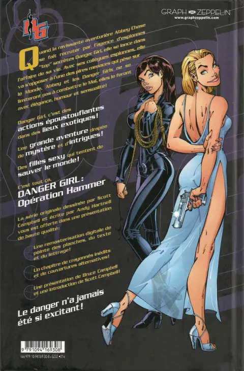 Verso de l'album Danger Girl Opération Hammer