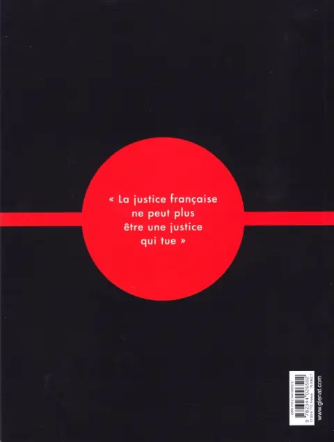 Verso de l'album L'Abolition Le combat de Robert Badinter