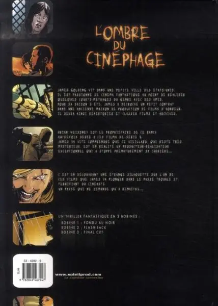 Verso de l'album L'Ombre du cinéphage Tome 3 Final cut