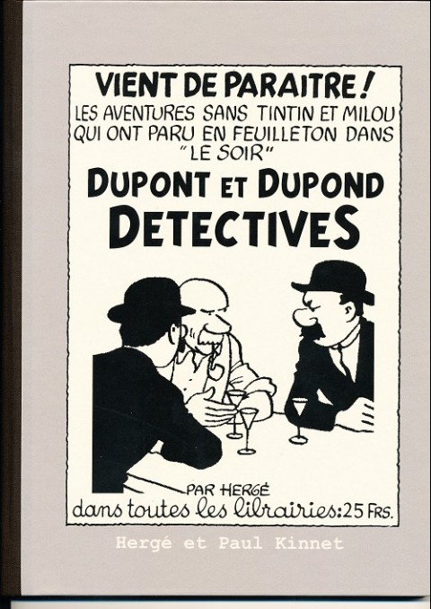 Couverture de l'album Tintin Dupont et dupond détectives