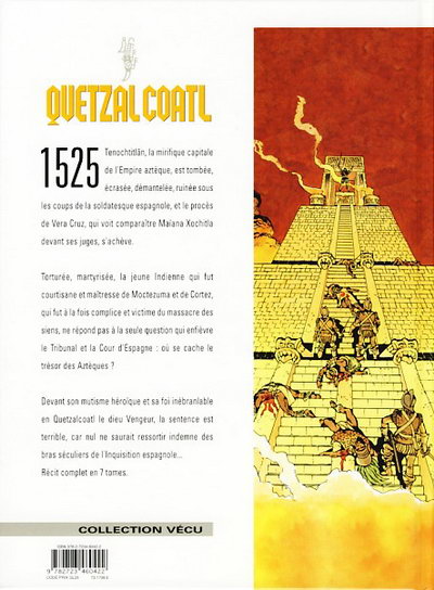 Verso de l'album Quetzalcoatl Tome 7 Le secret de la Malinche
