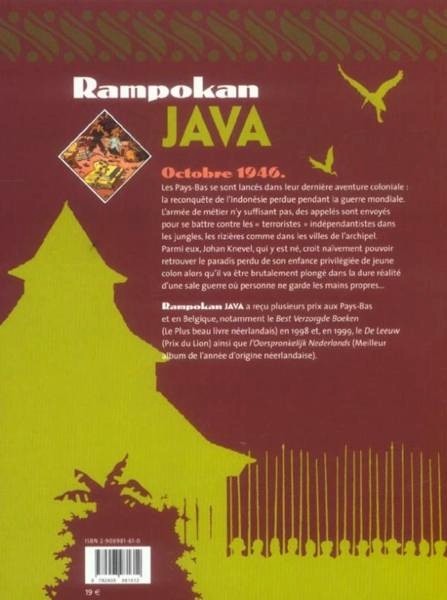 Verso de l'album Rampokan Tome 1 Java