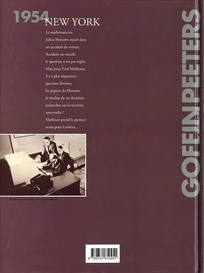 Verso de l'album Le Théorème de Morcom