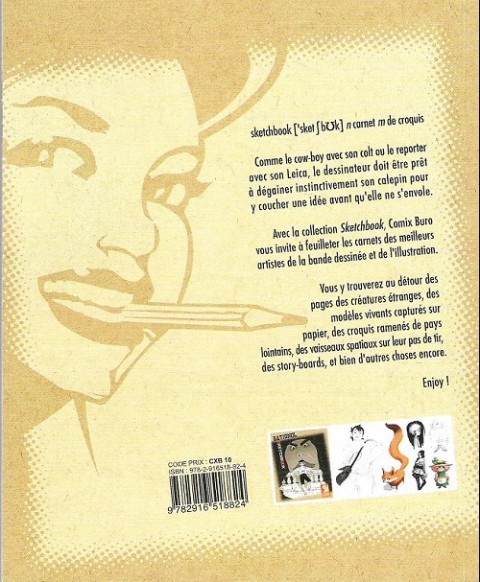 Verso de l'album Sketchbook - Comix Buro Sketchbook Gatignol
