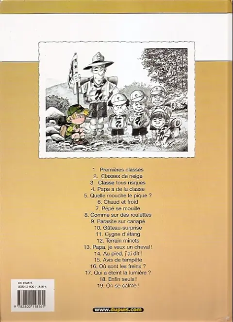 Verso de l'album Cédric Tome 4 Papa a de la classe