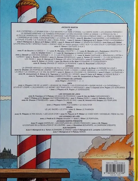 Verso de l'album Lefranc Tome 10 L'apocalypse